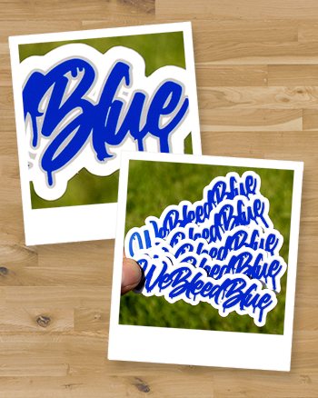 Drip: We Bleed Blue Vinyl Sticker